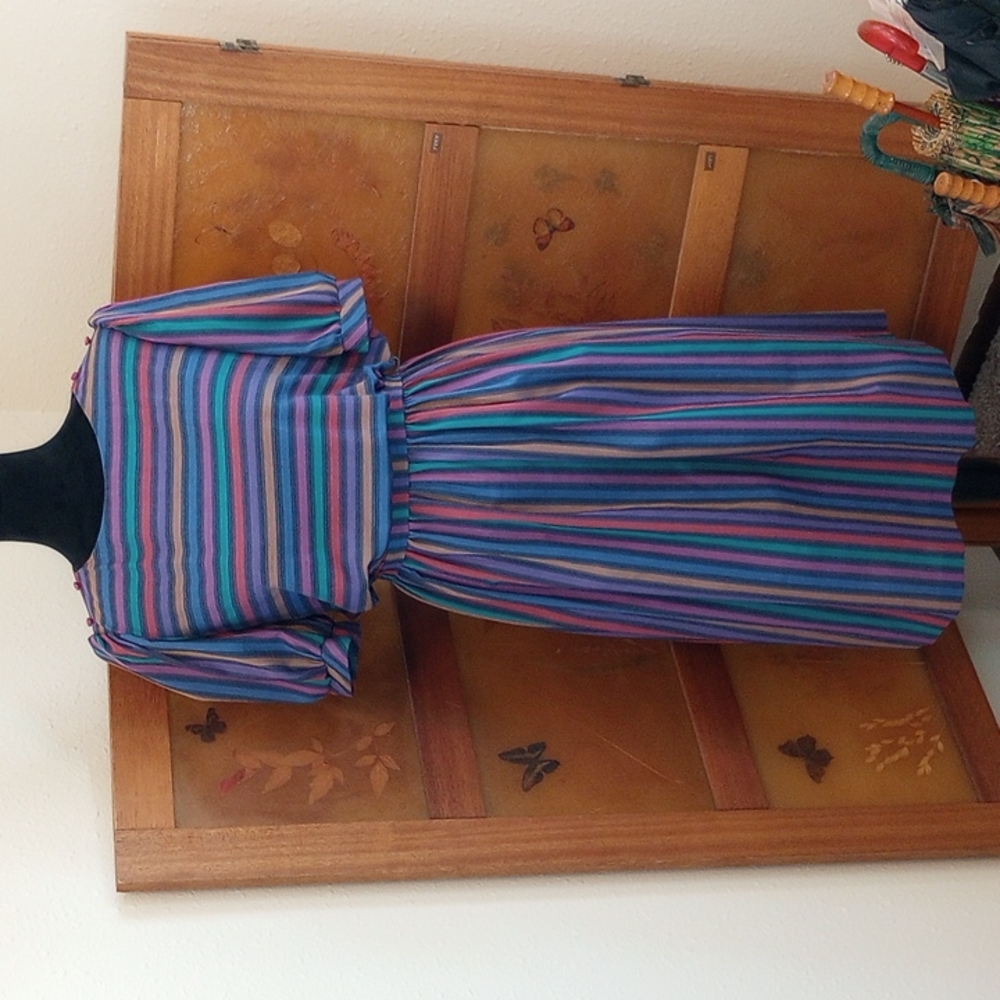 VTG 80’s Cottagecore Pastel J.J. of California Dress
